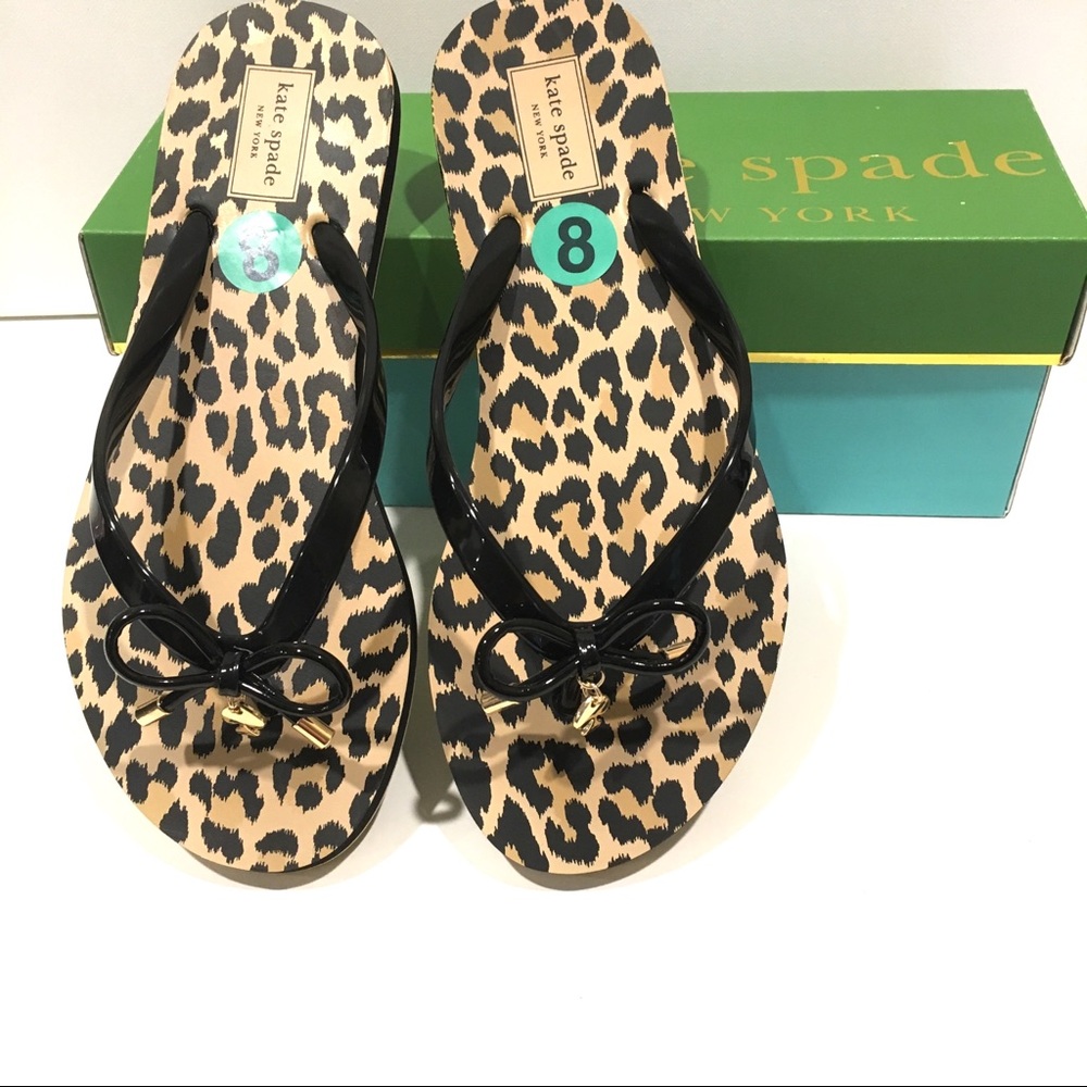 Kate Spade cheetah print bow sandals - Picture 2 of 4
